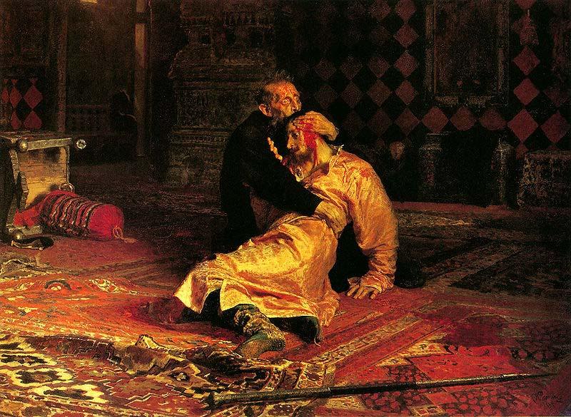 Ilya Repin Ivan the Terrible and his son Ivan on Friday, November 16 Sweden oil painting art